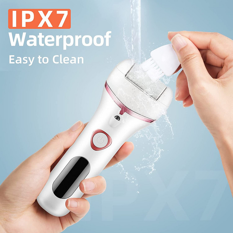 NAUJA Elektrinė pėdų dildė įkraunama vandeniui atspari kietos odos šalinimo pėda su 3 voleliais pėdų dildės kietai ir negyvai odai