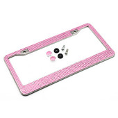 Bling Crystal valstybinio numerio rėmelis Moteriškas valstybinio numerio rėmelis Licencijos dangtelio laikiklis Kalnų krištolinis automobilio licencijos rėmas, skirtas JAV Kanadai