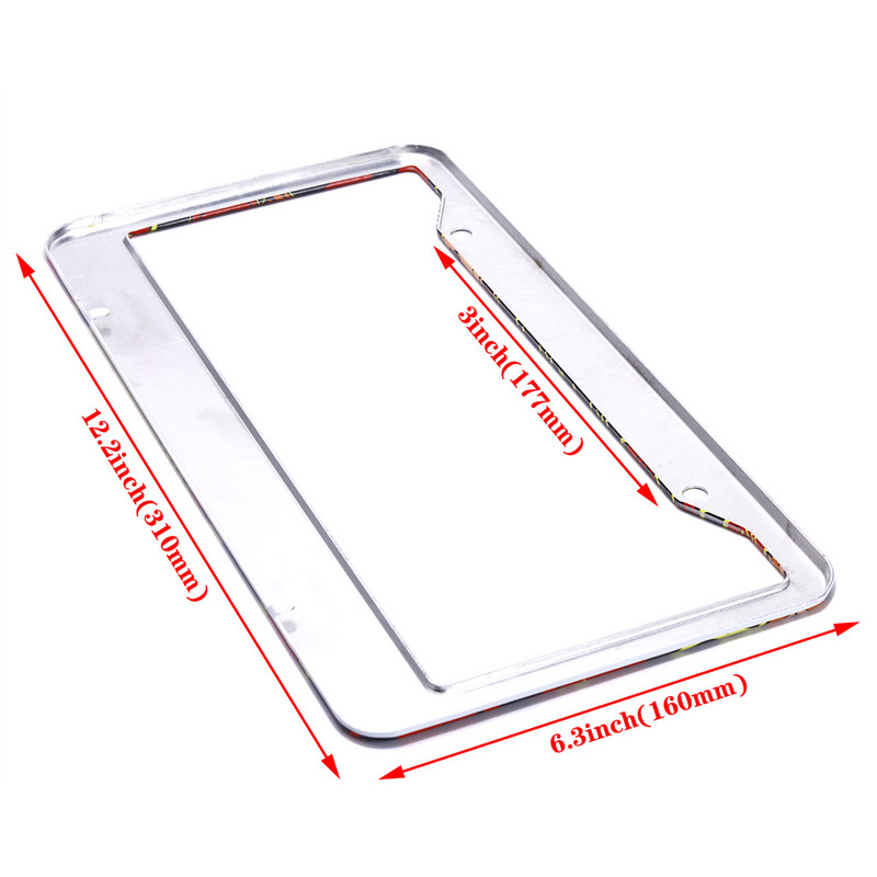 JDM Bome Graffiti aliuminio valstybinio numerio ženklo rėmo etiketės dangtelio laikiklis JAV / CA standartinis 2 vnt / pora