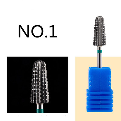 Volframo karbido nagų antgaliai nagų gręžimo E-failui, 3/32 colio antgaliai akriliniams geliniams nagams, salono nagų priežiūros reikmenys, auksas