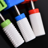 Keraminiai didelės statinės viršaus nagų grąžtai, dydis 3/32 colio, šiurkštus/vidutinis/smulkus, skirtas akriliniams nagams nagų dailės įrankiams