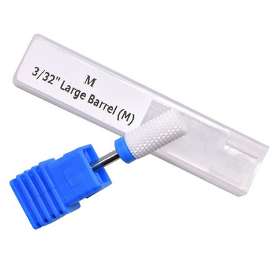 Keraminiai didelės statinės viršaus nagų grąžtai, dydis 3/32 colio, šiurkštus/vidutinis/smulkus, skirtas akriliniams nagams nagų dailės įrankiams