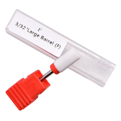 Keraminiai didelės statinės viršaus nagų grąžtai, dydis 3/32 colio, šiurkštus/vidutinis/smulkus, skirtas akriliniams nagams nagų dailės įrankiams