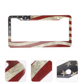 Valstybinio numerio ženklo rėmai Automobilių senovinis metalas Amerikos vėliava blizgantis kalnų krištolo laikiklis motociklas retro transporto priemonė auto