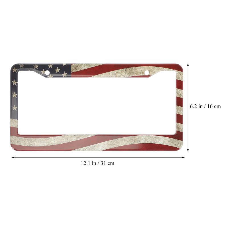 Valstybinio numerio ženklo rėmai Automobilių senovinis metalas Amerikos vėliava blizgantis kalnų krištolo laikiklis motociklas retro transporto priemonė auto