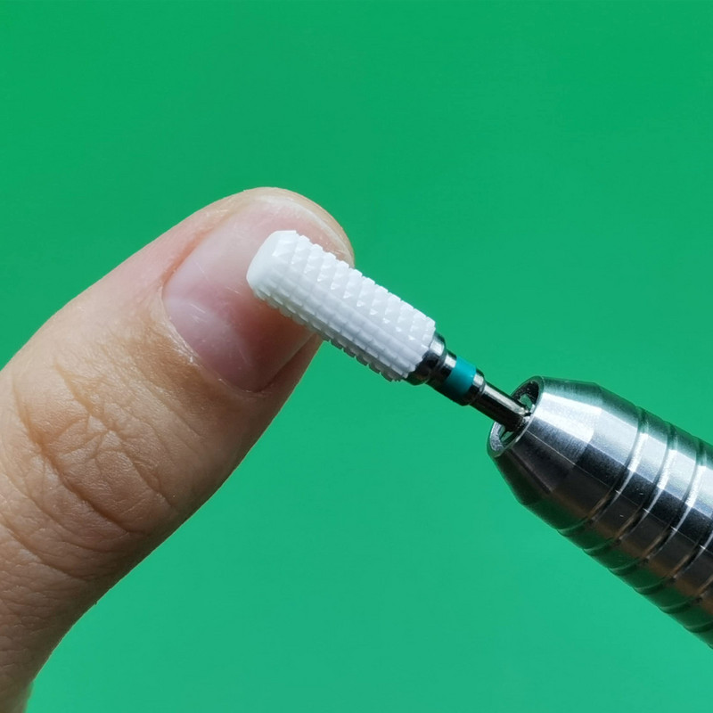 Nagų odelių grąžtas, 3/32 colio koto dydis, keramika, odelių šalinimo priemonė (smulkmena: C, žalia) elektriniam nagų gręžtuvui