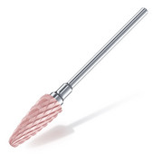 3/32 colių keraminiai nagų grąžtai, rožiniai manikiūro grąžtai, skirti pašalinti akrilo kietą gelį, profesionalūs nagų priedai namų salonui