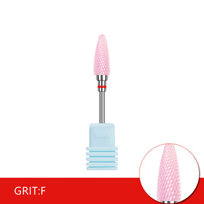 3/32 colių keraminiai nagų grąžtai, rožiniai manikiūro grąžtai, skirti pašalinti akrilo kietą gelį, profesionalūs nagų priedai namų salonui