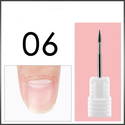 Profesionalus manikiūro grąžtas nagams Volframo korpuso frezavimo pjoviklis nagų šlifuoklio antgaliai odelių šalinimo nagų šlifavimo priedai