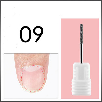 Profesionalus manikiūro grąžtas nagams Volframo korpuso frezavimo pjoviklis nagų šlifuoklio antgaliai odelių šalinimo nagų šlifavimo priedai