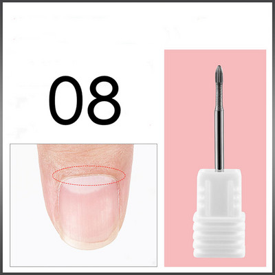 Profesionalus manikiūro grąžtas nagams Volframo korpuso frezavimo pjoviklis nagų šlifuoklio antgaliai odelių šalinimo nagų šlifavimo priedai