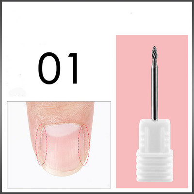 Profesionalus manikiūro grąžtas nagams Volframo korpuso frezavimo pjoviklis nagų šlifuoklio antgaliai odelių šalinimo nagų šlifavimo priedai