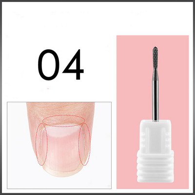 Profesionalus manikiūro grąžtas nagams Volframo korpuso frezavimo pjoviklis nagų šlifuoklio antgaliai odelių šalinimo nagų šlifavimo priedai