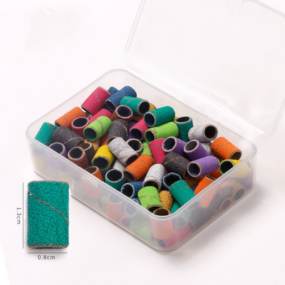 Šlifavimo juostų rinkinys 100 vnt. mišrių spalvų nagų šlifavimo dangtelis nagų grąžtams Efile manikiūro gelio lako valiklis Viskas manikiūrui