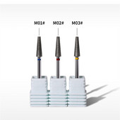 3/32 colių nagų grąžtai Diamond Profesionalus frezavimas manikiūro odelių akrilo gelio nagams XF/F/M Grit