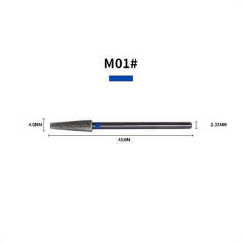 Τρυπάνια νυχιών 3/32” Επαγγελματικό φρέζα με διαμάντι για μανικιούρ ακρυλικό τζελ καρφιά XF/F/M Grit