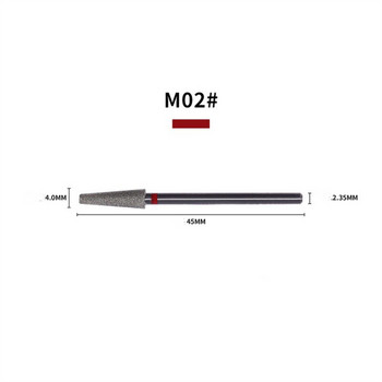 Τρυπάνια νυχιών 3/32” Επαγγελματικό φρέζα με διαμάντι για μανικιούρ ακρυλικό τζελ καρφιά XF/F/M Grit