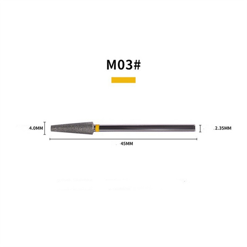 3/32 colių nagų grąžtai Diamond Profesionalus frezavimas manikiūro odelių akrilo gelio nagams XF/F/M Grit