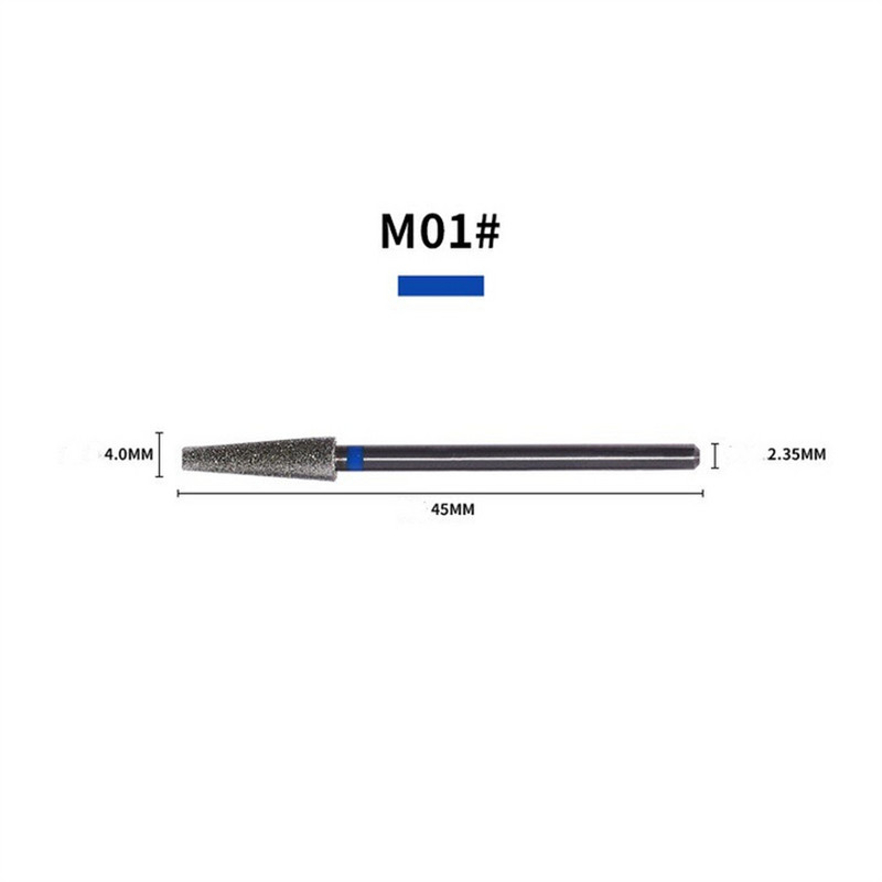 3/32 colių nagų grąžtai Diamond Profesionalus frezavimas manikiūro odelių akrilo gelio nagams XF/F/M Grit