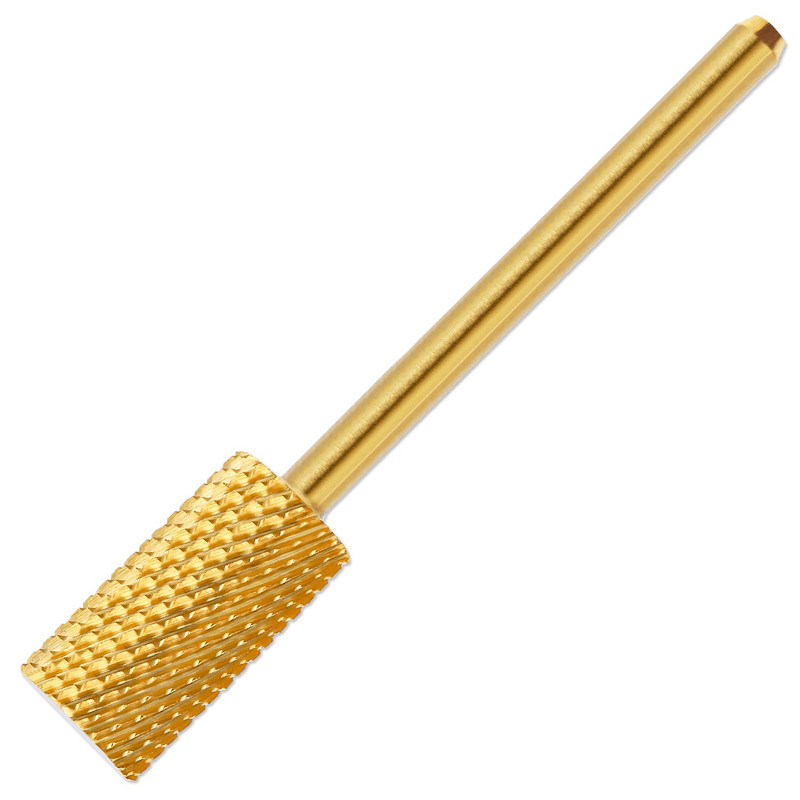 Auksiniai nagų grąžtai volframo korpuso plokščia viršūnė 3/32 colio (2,35 mm) standartinio koto, aštraus, patvari, manikiūro pedikiūrui