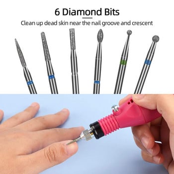 10 Pieces Nail Brill Bits, Ακρυλικό Σετ εργαλείων νυχιών, Προμήθειες Nail Art για μανικιούρ πεντικιούρ, UseGel Remove Polishing,Σπίτι, Σαλόνι