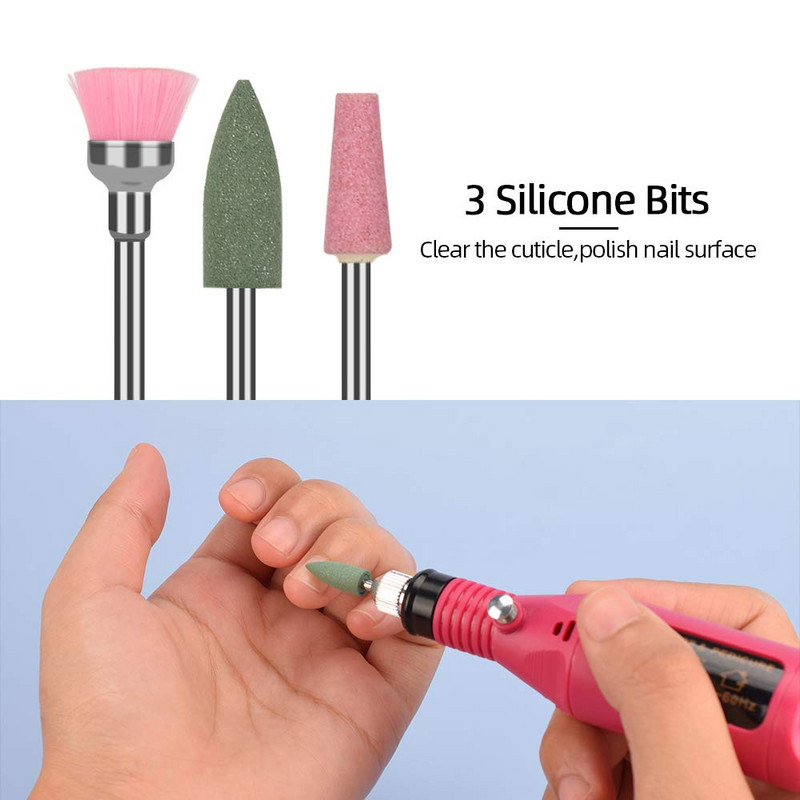 10 vienetų nagų blizginimo antgaliai, akrilo nagų įrankių rinkinys, nagų dailės reikmenys manikiūro pedikiūrui, naudojimas gelio šalinimo poliravimui, namuose, salone