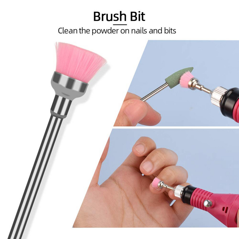 10 vienetų nagų blizginimo antgaliai, akrilo nagų įrankių rinkinys, nagų dailės reikmenys manikiūro pedikiūrui, naudojimas gelio šalinimo poliravimui, namuose, salone