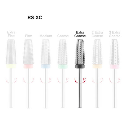 5 viename manikiūro grąžtai į dvi puses besisukantys volframo korpuso frezai Greitai pašalinami akrilo arba kieto gelio 3/32"