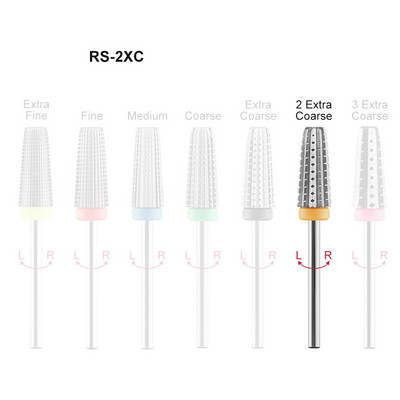 5 viename manikiūro grąžtai į dvi puses besisukantys volframo korpuso frezai Greitai pašalinami akrilo arba kieto gelio 3/32"