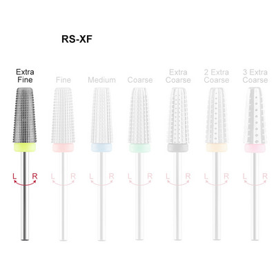 5 viename manikiūro grąžtai į dvi puses besisukantys volframo korpuso frezai Greitai pašalinami akrilo arba kieto gelio 3/32"