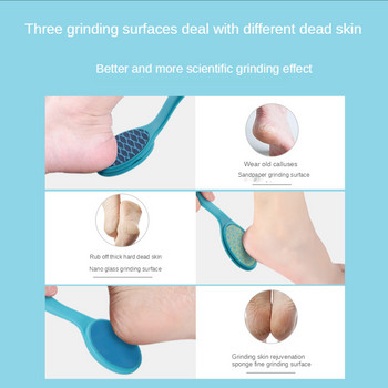 LIZY Foot Scrubber Nano Glass Foot File Rasp Callus Remover Heel Triter Feet Care Pedicure Εργαλεία μανικιούρ