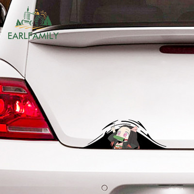 EARLFAMILY 13cm x 4.4cm za Nezuko Demon Slayer Naljepnice za automobile Daska za surfanje Motocikl Decal Campervan Graffiti Windows Accessoires