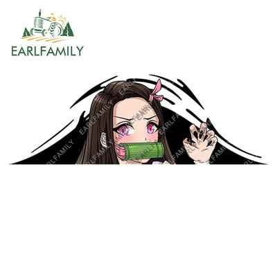 EARLFAMILY 13 cm x 4,4 cm Nezuko Demon Slayer autómatricák szörfdeszka motorkerékpár matrica lakókocsi graffiti ablaktartozékokhoz
