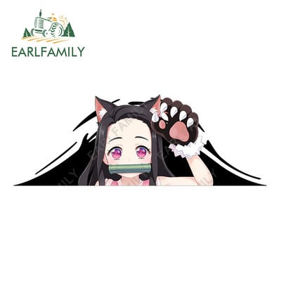 EARLFAMILY 13 cm x 4,4 cm Nezuko Demon Slayer autómatricák szörfdeszka motorkerékpár matrica lakókocsi graffiti ablaktartozékokhoz
