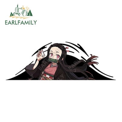 EARLFAMILY 13 cm x 4,4 cm Nezuko Demon Slayer autómatricák szörfdeszka motorkerékpár matrica lakókocsi graffiti ablaktartozékokhoz