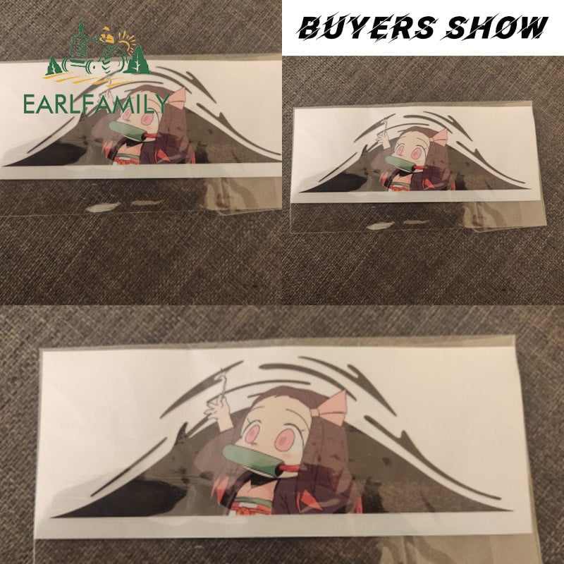 EARLFAMILY 13 cm x 4,4 cm Nezuko Demon Slayer autómatricák szörfdeszka motorkerékpár matrica lakókocsi graffiti ablaktartozékokhoz