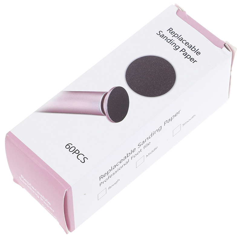 60 vnt. Keičiamas nuospaudų pašalinimo įrankis elektriniam pėdos dilgėliui pašalinti negyvos odos pedikiūro įrankis švitrinio popieriaus disko odelės