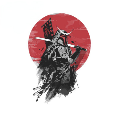 TT Creative 13 cm-es Samurai Warrior autómatrica, karcmentes napvédő dekoráció lakóautóhoz, ablakos graffiti matrica
