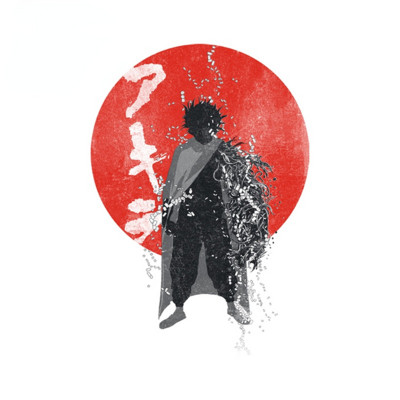 TT Creative 13 cm-es Samurai Warrior autómatrica, karcmentes napvédő dekoráció lakóautóhoz, ablakos graffiti matrica