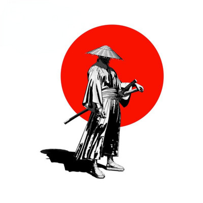 TT Creative 13 cm-es Samurai Warrior autómatrica, karcmentes napvédő dekoráció lakóautóhoz, ablakos graffiti matrica