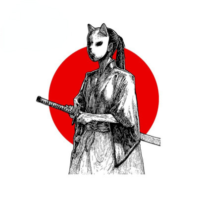 TT Creative 13 cm-es Samurai Warrior autómatrica, karcmentes napvédő dekoráció lakóautóhoz, ablakos graffiti matrica