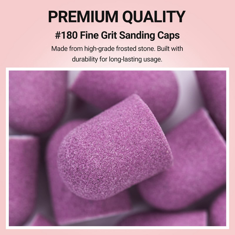 10 vnt. Nagų šlifavimo dangteliai Nagų grąžtai 180 smulkaus grūdelio pėdų dildės nuospaudų šalinimo priemonė Manikiūras Pedikiūras Nagų poliravimo Burr Home