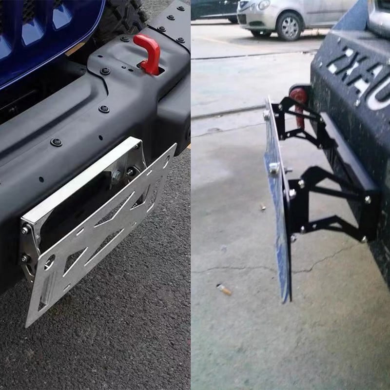 Nastaviteľný držiak na evidenčné číslo auta, držiak na upevnenie evidenčného čísla, rám, LED pracovné svetelné lišty pre 4x4 terénne SUV pickup Coche