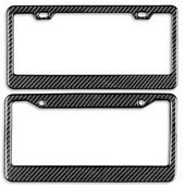 Universalus US CA ES standartinio dydžio anglies pluošto automobilio valstybinio numerio ženklo rėmo dangtelio laikiklis, automatinio priedo TAG dangtelis priekiniam galiniam