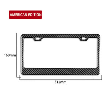 Universal US CA EU Standard μέγεθος Carbon Fiber Κάλυμμα πλαισίου κάλυμμα πλαισίου αξεσουάρ αυτοκινήτου για μπροστινό πίσω