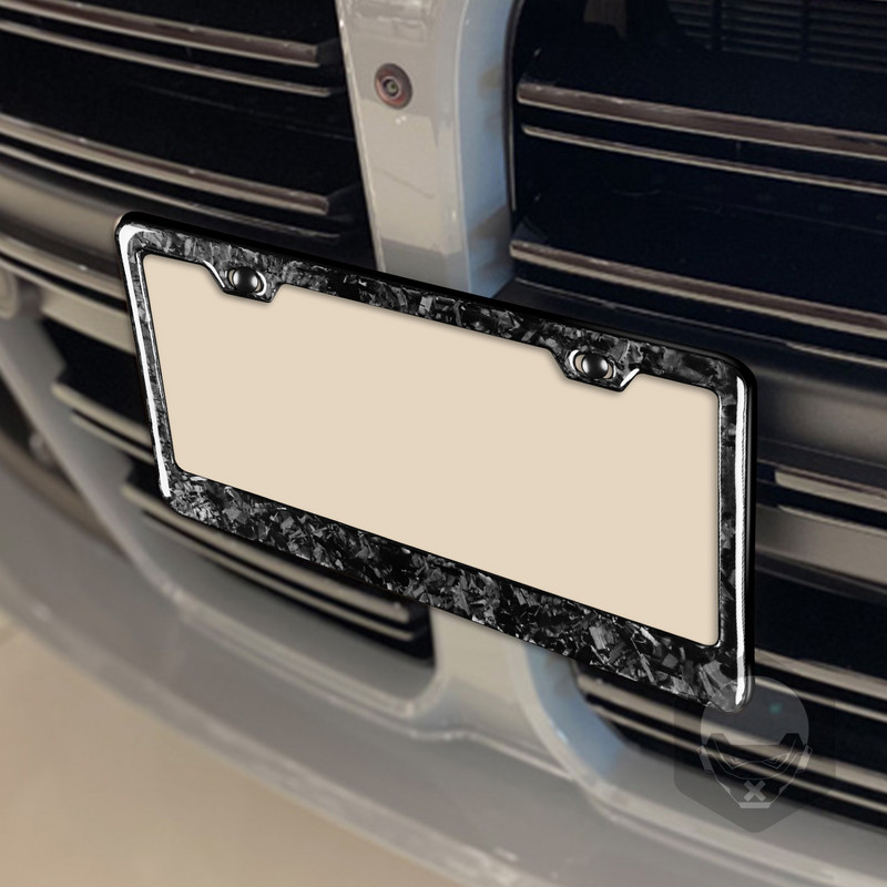 Universalus US CA ES standartinio dydžio anglies pluošto automobilio valstybinio numerio ženklo rėmo dangtelio laikiklis, automatinio priedo TAG dangtelis priekiniam galiniam