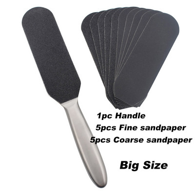 Nerūdijančio plieno pėdų dildės dvipusės pedikiūrinės pėdų rasp pagalvėlės nuospaudų valiklis pėdų šveitiklis negyvai kietai įtrūkusiai odai pašalinti