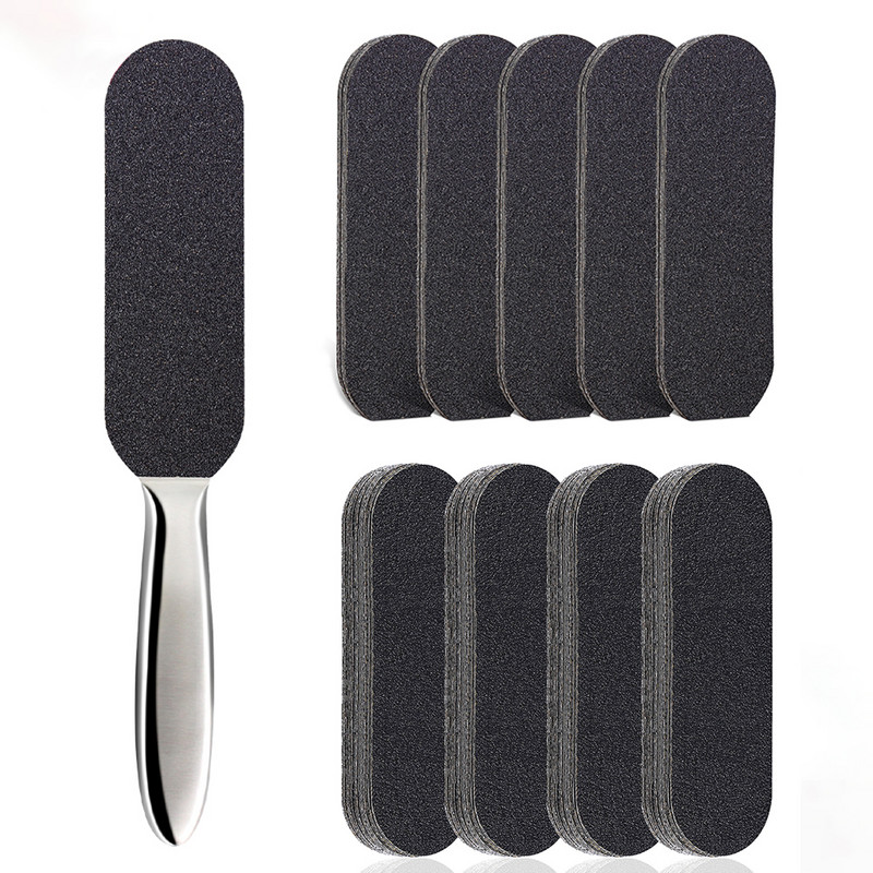 Turpije za stopala od nehrđajućeg čelika, dvostrane jastučiće za pedikuru, rašpice za stopala, sredstvo za uklanjanje žuljeva, ribanje stopala za uklanjanje mrtve, tvrde napuknute kože