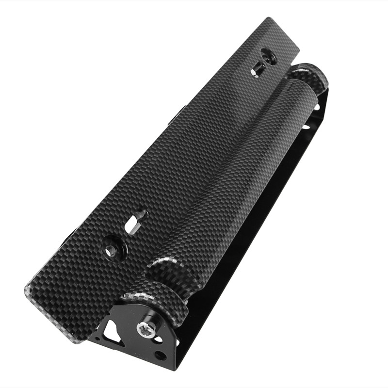 Universalus lenktyninis anglies pluošto reguliuojamo numerio automobilio valstybinio numerio rėmo laikiklis