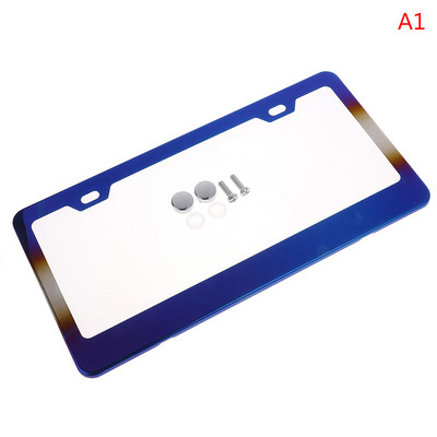 2 spalvos JAV modelio valstybinio numerio rėmelis Valstybinio numerio rėmelis Licencijos dangtelio laikiklis Madingi valstybinio numerio dangteliai Automobilio pažymėjimo rėmas